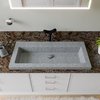Alfi Brand 40" Solid Concrete Gray Matte Trough Sink for the Bathroom ABCO40TR